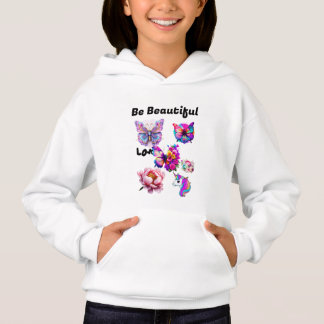 Camiseta Seja Bela Borboleta Unicórnio