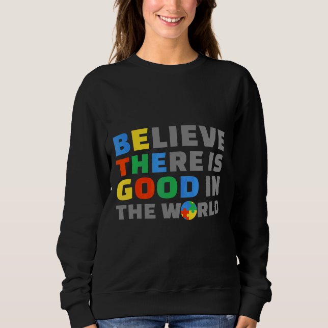 Camiseta Seja bom autismo Sensibilização Mensagem positiva  (Frente)