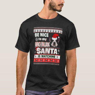 Camiseta Seja Bom Para Mim Eu Sei Papais noeis Franceses Ca