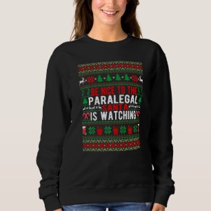 Camiseta Seja Bom Para O Paralegal O Papai Noel Está Observ