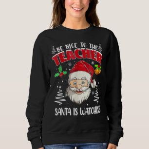 Camiseta Seja Bom Para O Professor O Papai Noel Está Observ