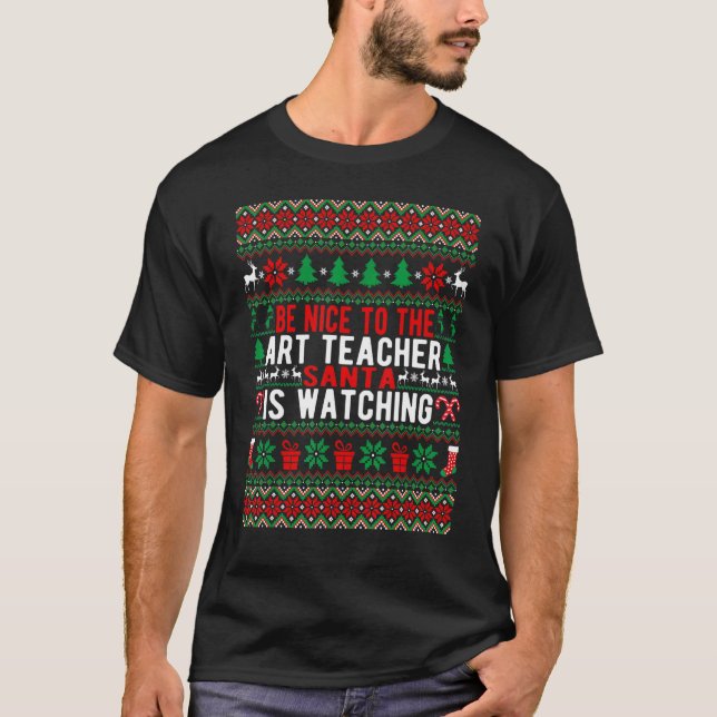 Camiseta Seja Bom Para Os Papais noeis De Professores De Ar (Frente)