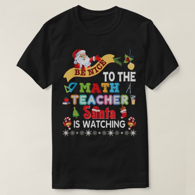 Camiseta Seja Bom Para Os Papais noeis De Professores De Ma (Frente do Design)