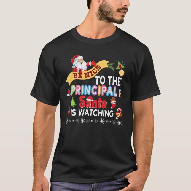 Camiseta Seja Bom Para Os Papais noeis De Professores Princ (Frente)