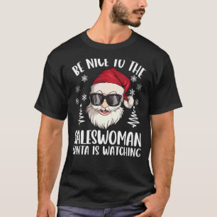 Camiseta Seja Bom Para Os Papais noeis De Vendedora Ver Cri