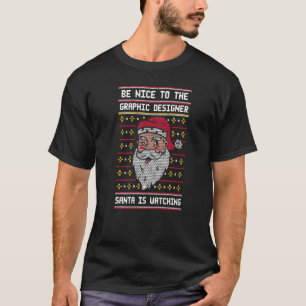 Camiseta Seja Bom Para Os Papais noeis Do Designer Gráfico
