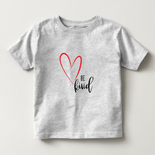 Camiseta Seja Bonito, Bondade, Amor, Coração Vermelha, T-