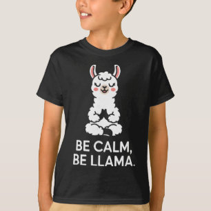 Camiseta Seja Calmo Seja Lhama Meditação Ioga _1