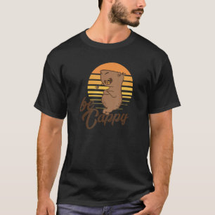 Camiseta Seja Cappy Retro Capybara Animal Rodent para Capyb