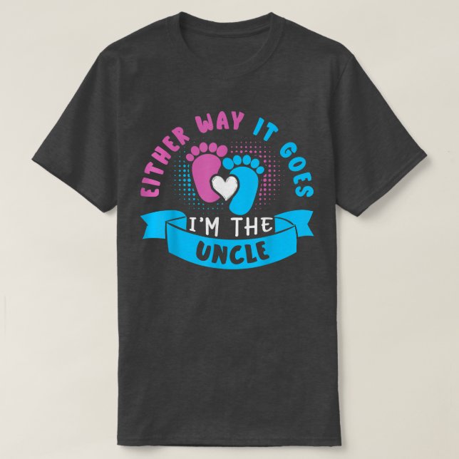 Camiseta Seja como for, sou o Tio Bebê Raça do Gênero (Frente do Design)