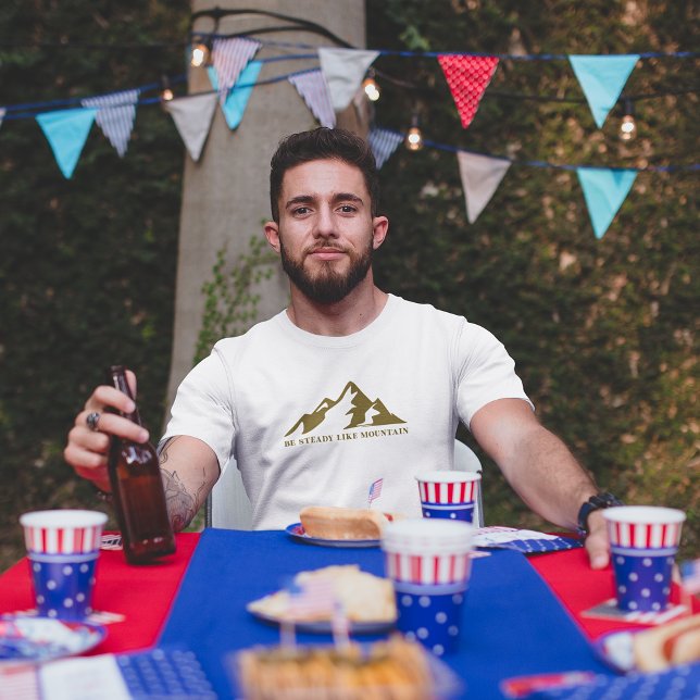 Camiseta Seja como Montanha minimalista (Criador carregado)