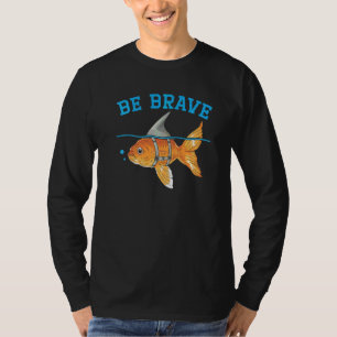 Camiseta Seja Corajoso Aquarista de Peixes Subaquáticos Man