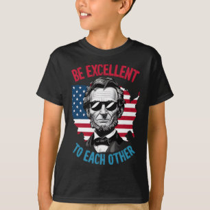 Camiseta Seja Excelente Para Cada Outro Mapa Bandeira EUA A