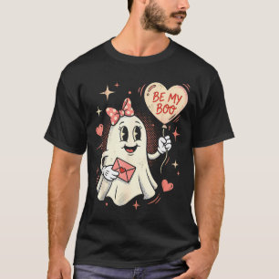 Camiseta Seja fantasma do balão coração boo dia dos namorad
