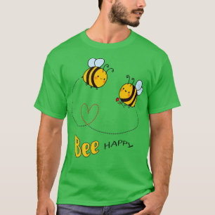 Camiseta Seja feliz Abelha Feliz Abeque Abedeira Verão Ho