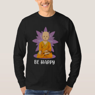 Camiseta Seja Feliz Bebê Bonito Buda Lotus Fllower Mandala 