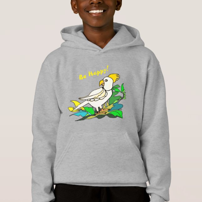 Camiseta Seja feliz com Hoodie (Frente)