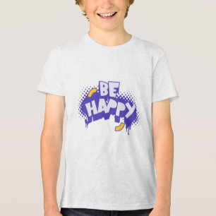 Camiseta Seja feliz - Design alegre e versátil