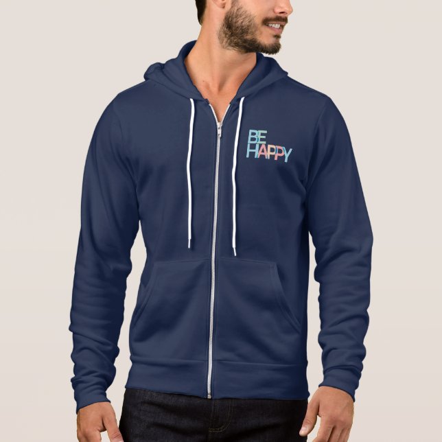 Camiseta Seja feliz Hoodie (Frente)