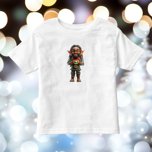 Camiseta Seja feliz no chá do Elf Toddler (Criador carregado)