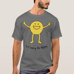 Camiseta Seja Feliz Sorriso Rosto Bonito Sorriso Motivação