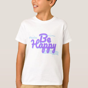 Camiseta Seja feliz tipografia