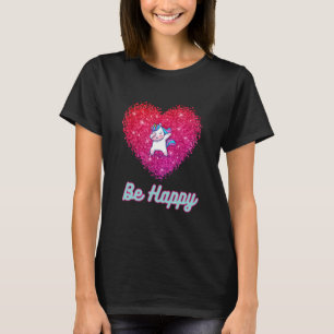 Camiseta Seja feliz Unicórnio, o mais crocante aplauso e ro