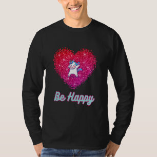 Camiseta Seja feliz Unicórnio, o mais crocante aplauso e ro