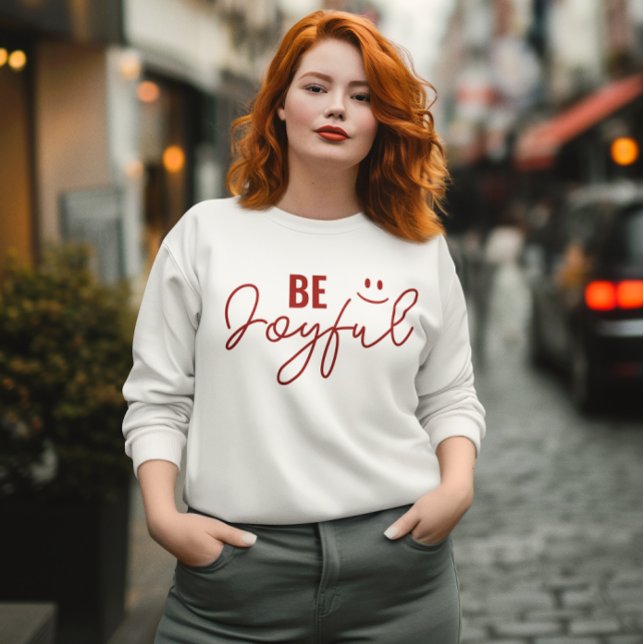 Camiseta Seja feliz, vibes de Natal, Feriado (be joyful sweatshirt, Christmas vibes, Thanksgiving sweatshirt, festive holiday wear, holiday gift)