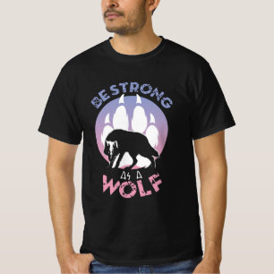 Camiseta Seja Forte Como Um Lobo