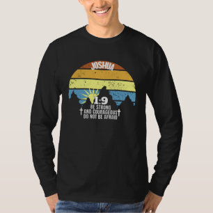 Camiseta Seja forte e corajoso Joshua 19 Cristão Vinta