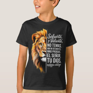 Camiseta Seja Forte E Valente Arte De Leão Para Alma Inspir
