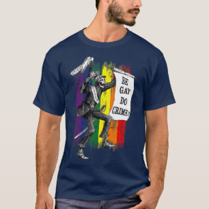 Camiseta Seja Gay Do Crime Rainbow Flag LGBQ Memória