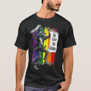 Camiseta Seja Gay Do Crime Rainbow Flag LGBTQ Memória