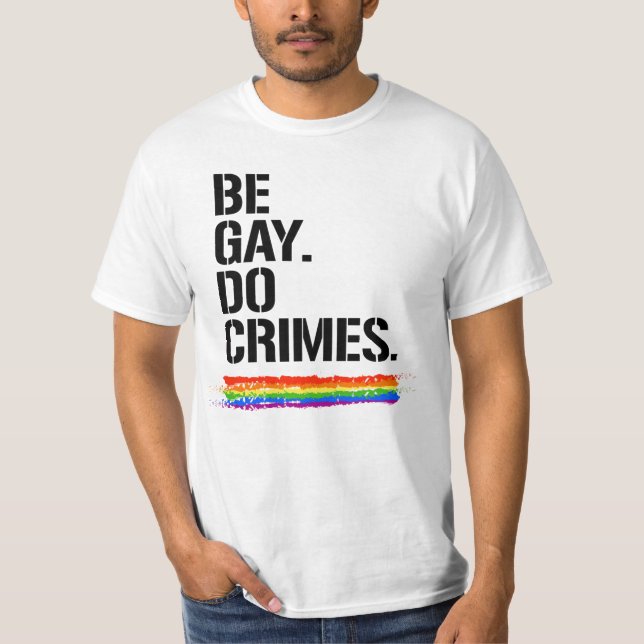 CAMISETA SEJA GAY DO CRIMES (Frente)