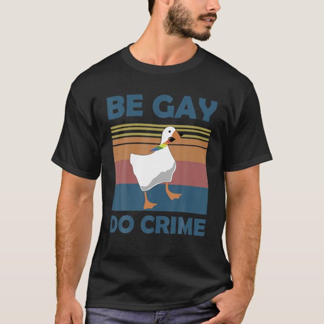 Camiseta Seja Gay do Crimes Ganha LGBTQIA Orgulho Mês Arco- (Frente)