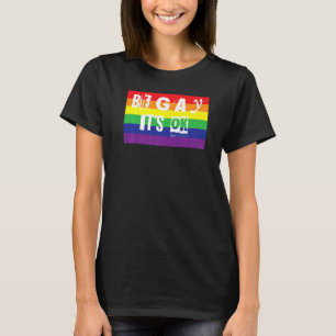 Camiseta Seja Gay, está bem Orgulho gay Arco-Íris Palavra