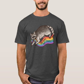 Camiseta SEJA GAY FAÇA CRIME Bandeira do Arco-Íris Bandeira