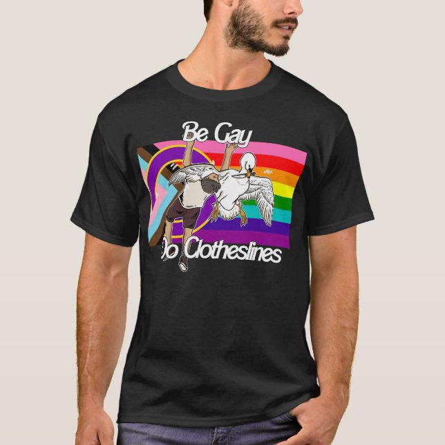 Camiseta Seja Gay Faça Linhas de Roupas (Frente)