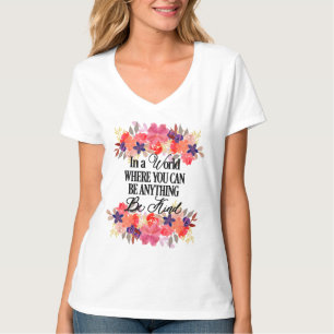 Camiseta Seja gentil - Aquarela Floral