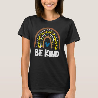 Camiseta Seja Gentil Arco-Íris Laranja Dia de Unidade Contr