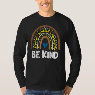Camiseta Seja Gentil Arco-Íris Laranja Dia de Unidade Contr