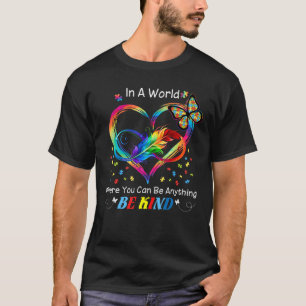 Camiseta Seja gentil Autismo Borboleta Quebra-cabeça Infini