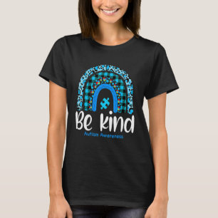 Camiseta Seja gentil Autismo Conscientista Leopard Blue Rai