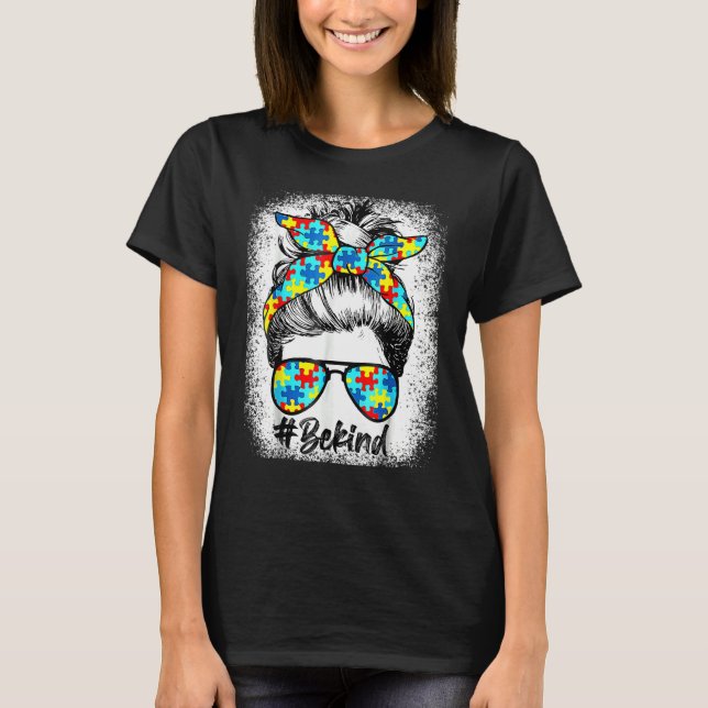 Camiseta Seja gentil Autismo Conscientista Mensagem Bun Aut (Frente)