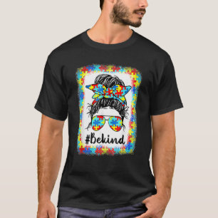 Camiseta Seja gentil Autismo Conscientista Mensagem Mamã Me