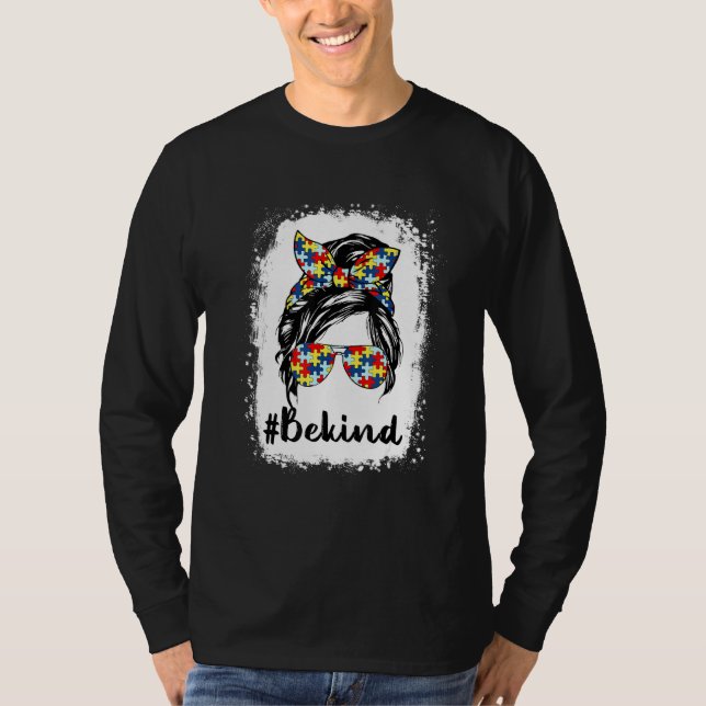 Camiseta Seja gentil Autismo Mamãe Mensageiro Autismo Da Vi (Frente)