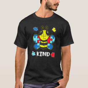Camiseta Seja gentil Autismo Sensibilização Abelhas Asperge
