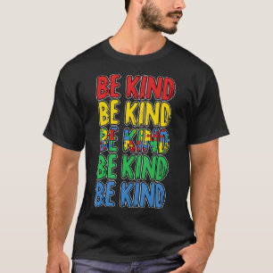 Camiseta Seja gentil Autismo Sensibilização Meninos Bonitos