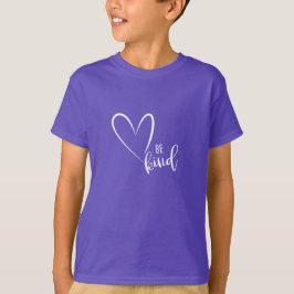 Camiseta Seja gentil, bondade, amor, coração vermelho, cami